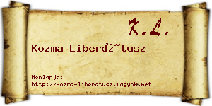 Kozma Liberátusz névjegykártya